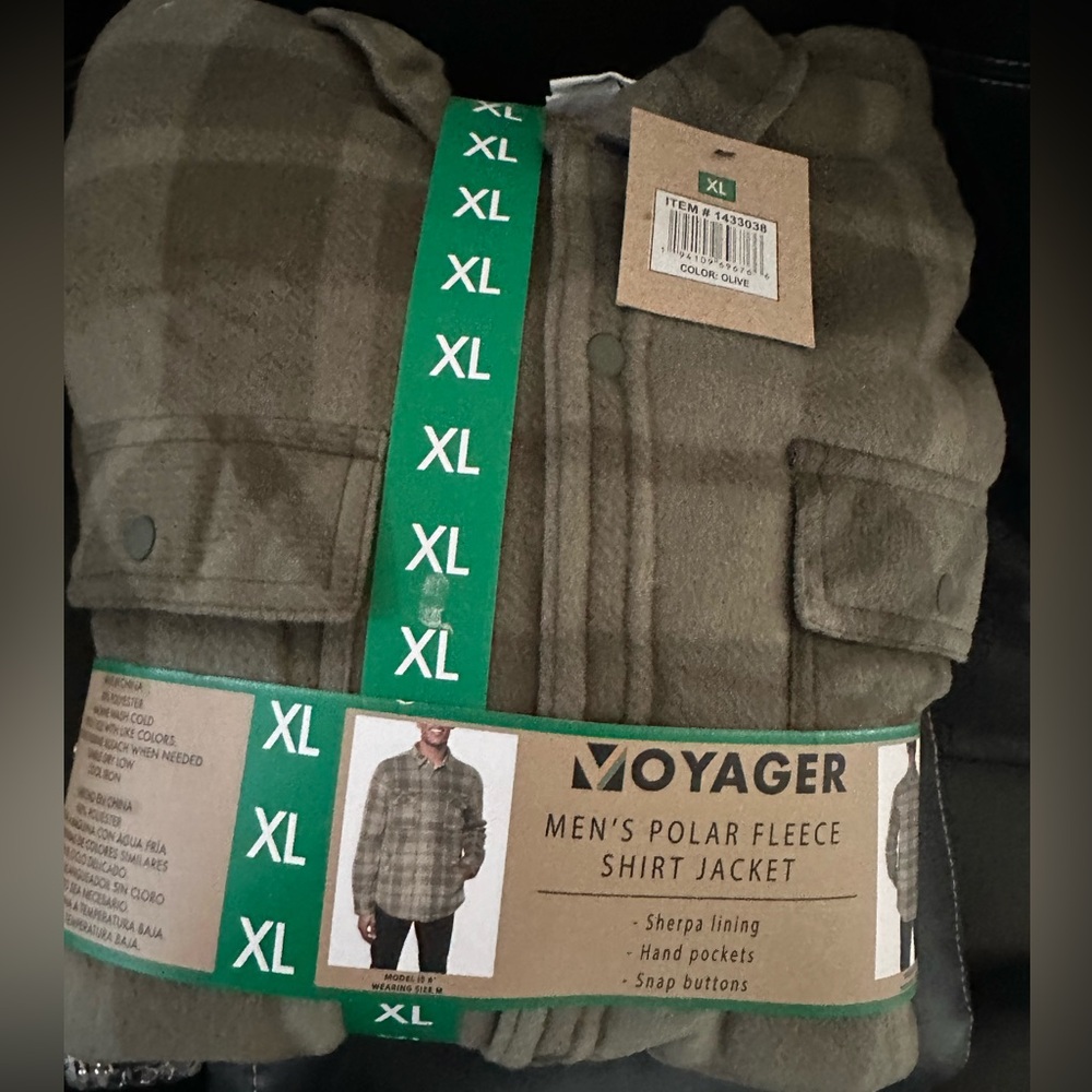 Voyager mens’s polar fleece shirt jacket XL